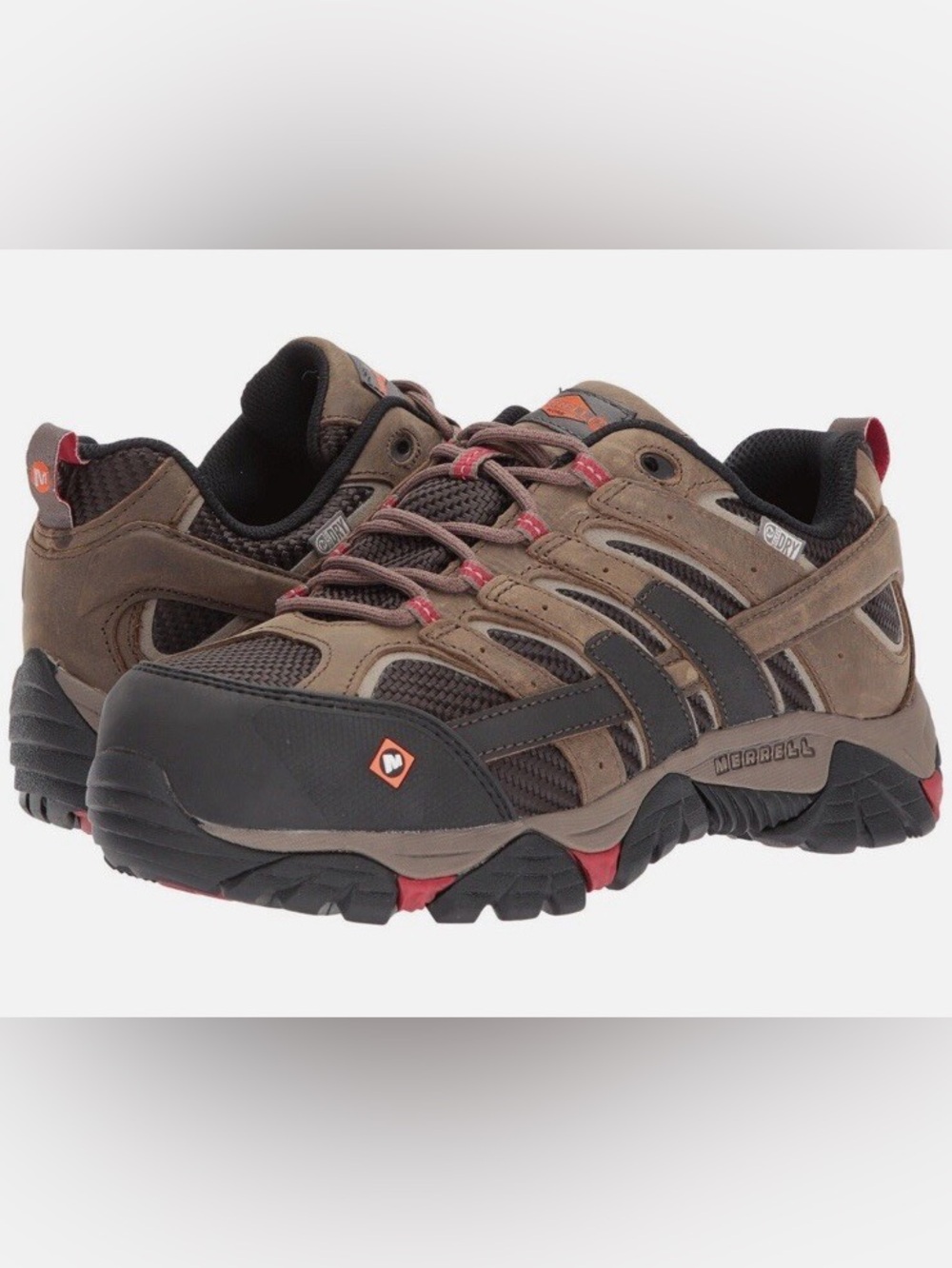 Merrell Work Moab 2 Vent Waterproof Comp Toe Boulder Womens Shoes J15774 SZ 6